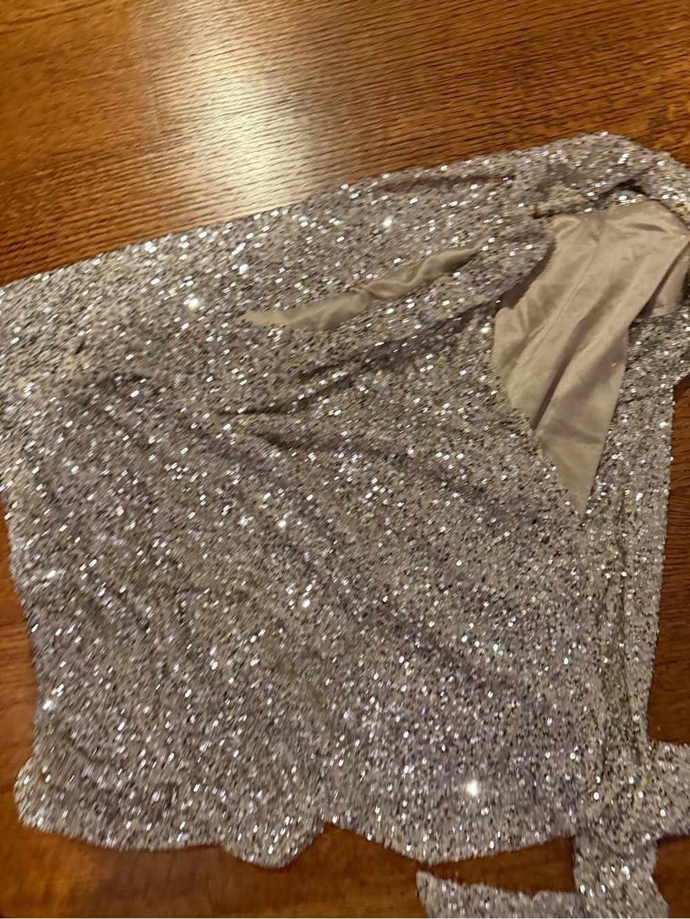 Never fully dressed Silver Sequin Mini Jaspre Skirt - Picture 3 of 4